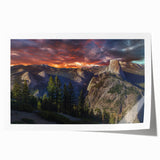 Extra large rolled canvas of Yosemite scenery in natural tones, ideal for art wall dining room.