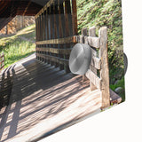 Large abstract wall art of the Vail, Colorado scenery in mid-century modernist style on acrylic glass.