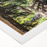 Art deco poster featuring a snowy Vail, Colorado landscape on rolled canvas, ideal for dining room wall art.