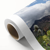 Art Deco poster of Aspen, Colorado scenery on rolled canvas, with muted earth tones, ideal for nursery wall art.