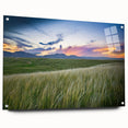 Acrylic print of a Boulder, Colorado landscape in muted earth tones, ideal for dining room decor.