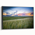 Framed canvas featuring a black and white vintage poster of the Boulder, Colorado landscape, ideal for bedroom wall decor.