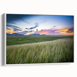 Vintage poster art of Boulder, Colorado scenery on extra large framed canvas.