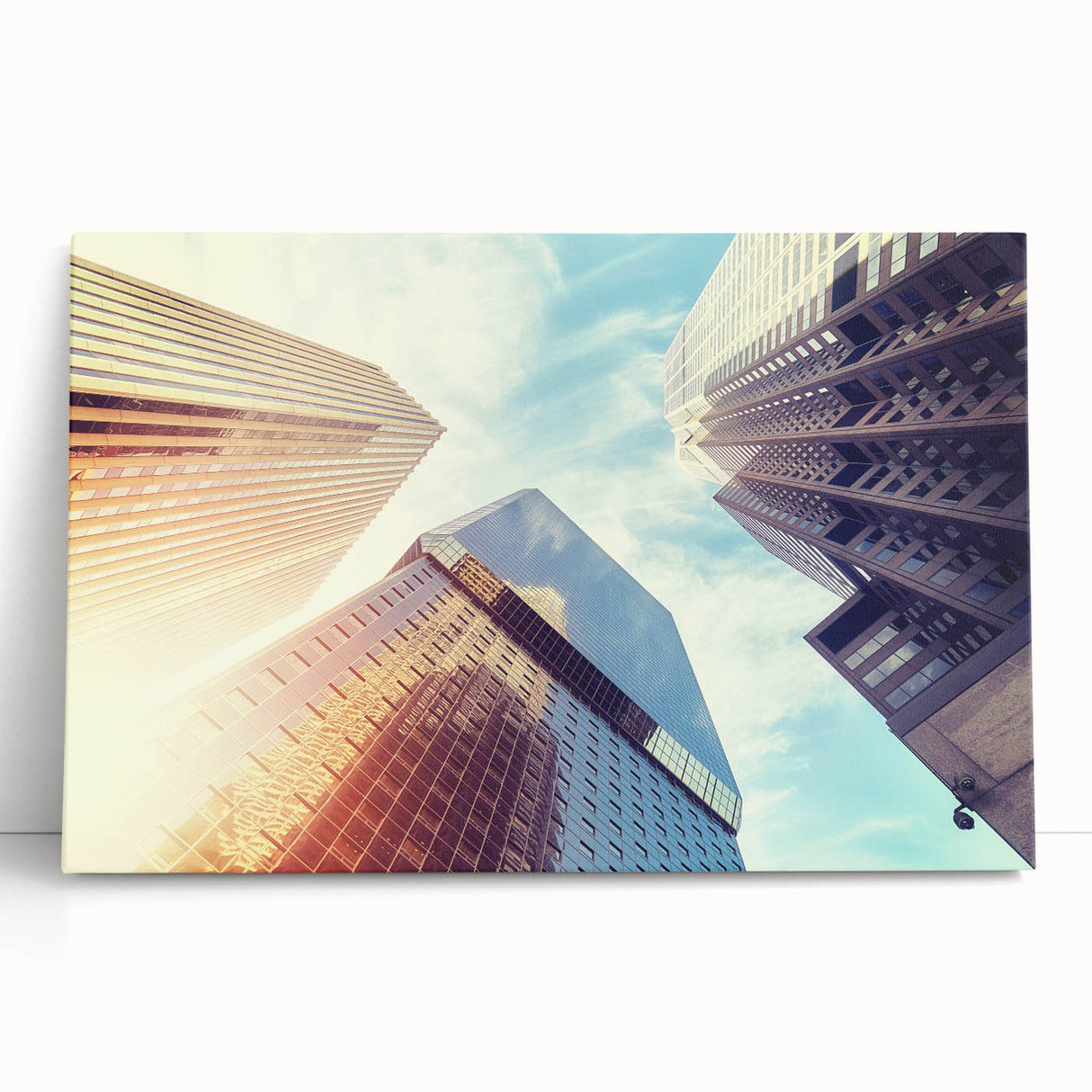 Black and white stretched canvas of Denver skyline, ideal for kitchen wall art or bedroom ambiance.