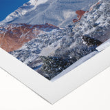 Art deco poster of Colorado Springs with muted earth tones on rolled canvas, ideal for dining room wall art.