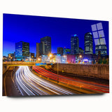 Large abstract wall art of Connecticut scenery in muted greens and blues on acrylic glass.