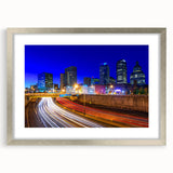 Textured abstract art print depicting Connecticut scenery in muted earth tones, presented in a silver frame with mat.