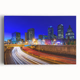 Black and white stretched canvas featuring a serene Connecticut landscape, ideal for kitchen wall art.