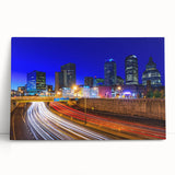 Black and white stretched canvas featuring a serene Connecticut landscape, ideal for kitchen wall art or bedroom decor.