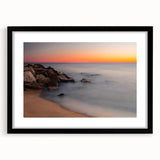 Extra large framed abstract art print featuring a colorful, textured depiction of Delaware scenery.