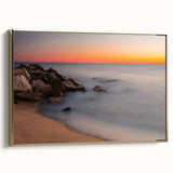Delaware landscape wall art on framed canvas, featuring black vintage poster art, ideal for bedroom decor.