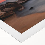 Art deco poster featuring Delaware scenery in muted gray and blue tones on rolled canvas, suitable for dining room wall art.