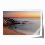 Delaware landscape with floral elements in muted green and brown tones, rolled print, suitable for dining room wall art.