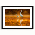 Abstract art print of the Everglades in vibrant colors on a textured, extra large canvas, framed in black.