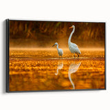 Black and white landscape painting of the Everglades on framed canvas, suitable for bedroom decor.