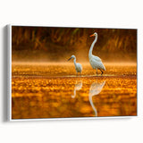 Vintage poster art of the Everglades with vibrant green and blue tones on a framed canvas.