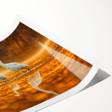 Extra large wall art featuring line art flowers in monochrome, rolled print format, ideal for large living room decor.