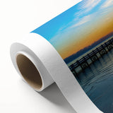 Art Deco style poster of Florida Keys on rolled canvas, featuring pastel shades, ideal for nursery wall art.