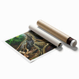 Extra large rolled print of Kauai, Hawaii scenery, featuring lush greenery and waterfalls.