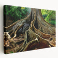 Large canvas print of Kauai landscape with lush greenery and waterfalls, ideal for kitchen wall art.