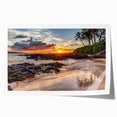 Extra large rolled print of Maui scenery with vibrant green and blue tones, ideal for art wall dining room.