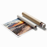 Extra large rolled print depicting vibrant floral scenery in Maui, ideal for classy bathroom wall art.