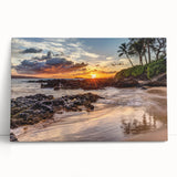 Black and white large canvas print of Maui scenery, ideal for kitchen wall art or bedroom ambiance.