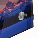 Large abstract wall art depicting Idaho scenery in muted earth tones on acrylic glass, suitable for dining room decor.