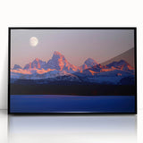 Large abstract wall art depicting an Idaho landscape in muted earth tones on a framed acrylic.