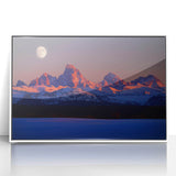 Acrylic framed art deco poster of Idaho scenery with muted earth tones, ideal for nursery wall decor.