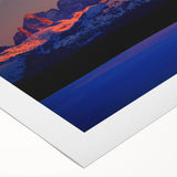 Art deco poster of Idaho scenery in muted earth tones on rolled canvas, suited for dining room wall art.