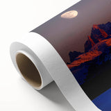 Art deco poster featuring a serene Idaho landscape on rolled canvas, suitable for nursery wall art or dining room decor.