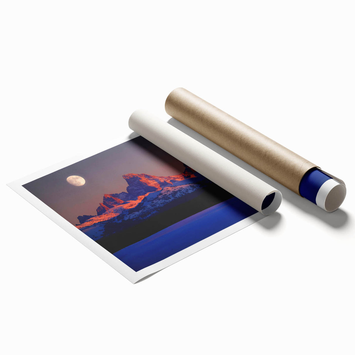 Extra large rolled canvas print featuring a serene Idaho landscape with soft pastel colors.
