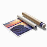 Extra large rolled print of Lake Michigan with soft blue and green tones, ideal for classy bathroom wall art.