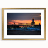 Extra large wall art of abstract Indiana scenery in textured gold frame, ideal for living room decor.