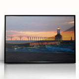 Large abstract wall art featuring a colorful geometric design on acrylic, framed in black, ideal for modern art wall decor.