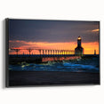Black and white landscape art of Indiana scenery on framed canvas, suitable for bedroom decor.