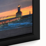 Extra large black wall art featuring a textured Indiana scenery on framed canvas, with colorful accents.