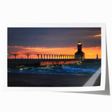 Rolled print of Indiana scenery with vibrant floral elements in pastel colors, suitable for art wall dining room.