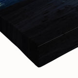 Large art depicting a black and white Indiana landscape on stretched canvas, suitable for bedroom wall decor.