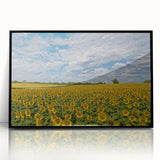 Large abstract wall art depicting a Kansas scenery in muted earth tones on a framed acrylic.