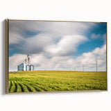 Framed canvas depicting a vintage-style Kentucky landscape in muted earth tones, ideal for bedroom wall art.