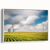 Vintage poster art of a Kentucky landscape on framed canvas, featuring colorful art in large format.