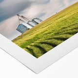 Art deco poster featuring a stylized Kentucky landscape on rolled canvas, suitable for dining room wall art.