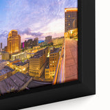 Textured black wall art of New Orleans scenery with vibrant colors on a large framed canvas, suitable for living room decor.