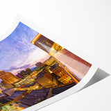 Extra large wall art featuring line art flowers in a minimalist style, printed on rolled canvas.