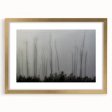 Extra large abstract art print of Louisiana scenery in gold frame, featuring textured earth tones.