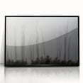 Large abstract wall art featuring a Louisiana scenery in black and white tones, framed acrylic.