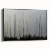Black and white framed canvas of a Louisiana landscape, ideal for bedroom wall art with a vintage poster style.