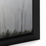 Extra large framed canvas of a textured Louisiana landscape in black with colorful art elements, ideal for living room decor.
